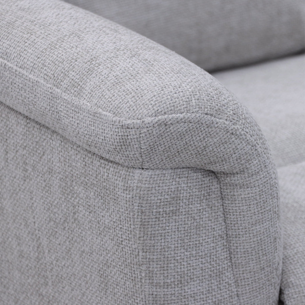 Corinthia Riser Recliner with Heat and Massage - Light Grey Chenille Fabric